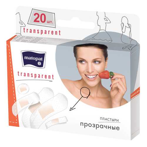 Пластырь, 5 размеров, 20 шт. Matopat Transparent в Аптеки Столички