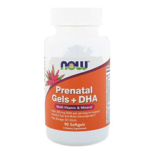 NOW Prenatal Gels + DHA, 90 капсул в Аптеки Столички