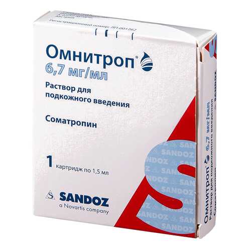 Омнитроп раствор для п/к введ. 6,7 мг/мл карт.1,5 мл (10 мг) №1 в Аптеки Столички