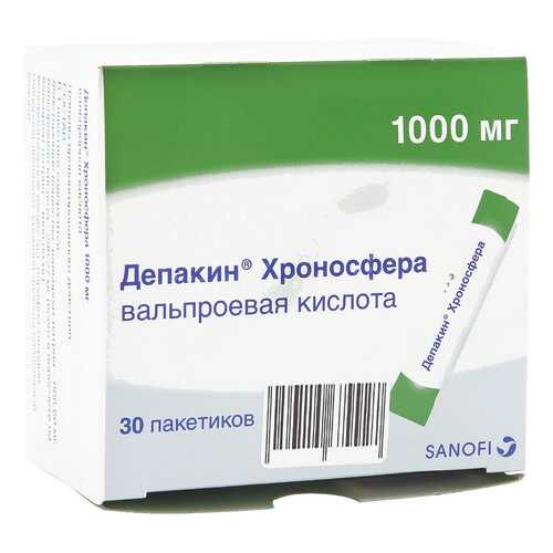 Депакин Хроносфера гранулы 1000 мг 30 шт. в Аптеки Столички