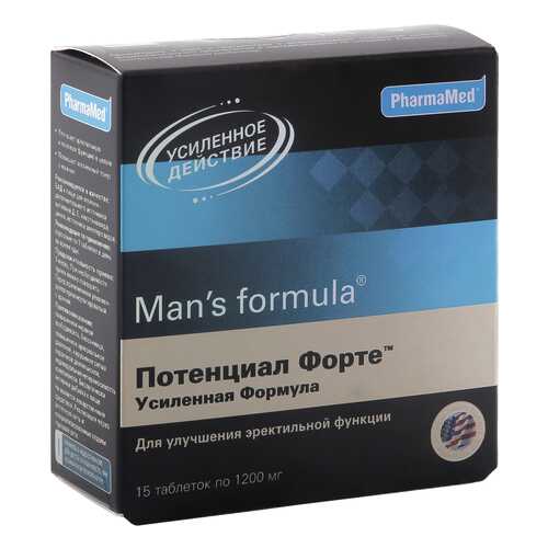 Man's formula PharmaMed потенциал форте усиленная формула таблетки 15 шт. в Аптеки Столички