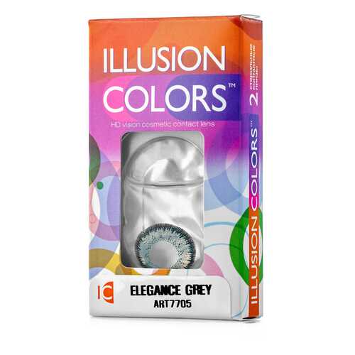 Контактные линзы ILLUSION colors Elegance 2 линзы -3.5D grey серый в Аптеки Столички