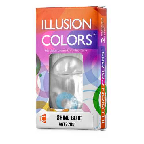 Контактные линзы ILLUSION colors Shine 2 линзы -1.0D blue голубой в Аптеки Столички