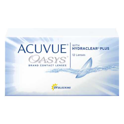 Контактные линзы Acuvue Oasys with Hydraclear Plus 12 линз R 8,4 -1,00 в Аптеки Столички