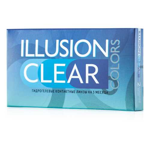 Контактные линзы ILLUSION colors Clear 2 линзы -1.0D прозрачные в Аптеки Столички