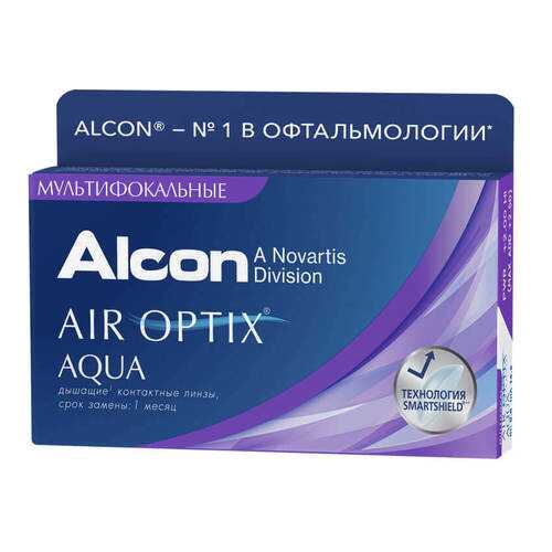 Контактные линзы Air Optix Aqua Multifocal 3 линзы high -0,50 в Аптеки Столички