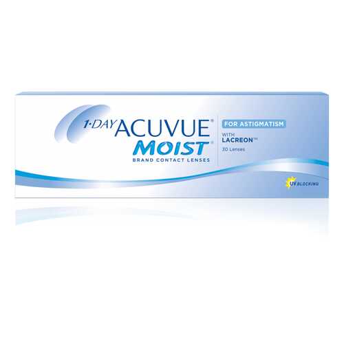 Контактные линзы 1-Day Acuvue Moist for Astigmatism 30 линз -0,25/-0,75/110 в Аптеки Столички