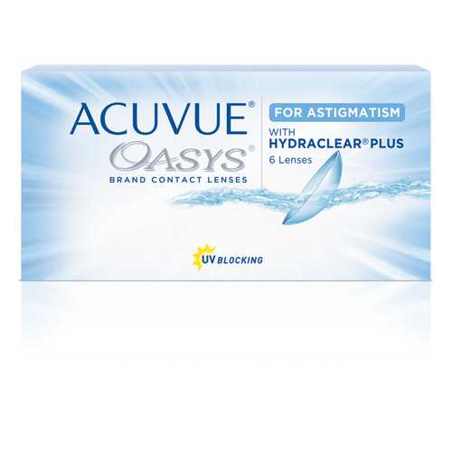 Контактные линзы Acuvue Oasys for Astigmatism with Hydraclear Plus 6 линз -0,25/-0,75/140 в Аптеки Столички