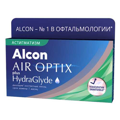 Контактные линзы AirOptix HydraGlyde for Astigmatism 3 шт. PWR -6,00, CYL -2,25, AXIS 010 в Аптеки Столички