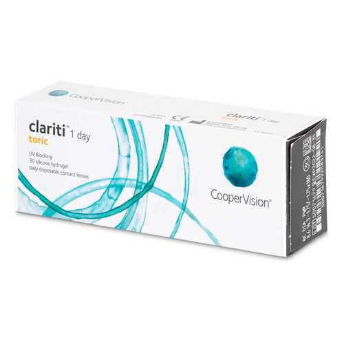 Контактные линзы Clariti 1 day toric 30 линз R 8,6 -1,00/-1,25/120 в Аптеки Столички