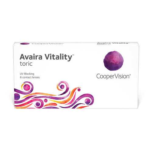 Линзы контактные CooperVision Avaira Vitality toric 6 шт. -2,5/0,75/170 в Аптеки Столички