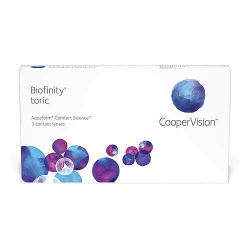 Линзы контактные CooperVision Biofinity Toric 3 шт. -2,5/0,75/120 в Аптеки Столички