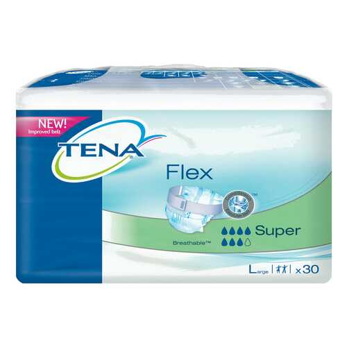 Подгузники для взрослых с поясом, L, 30 шт. Tena Flex Super в Аптеки Столички