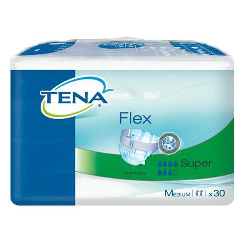 Подгузники для взрослых с поясом, M, 30 шт. Tena Flex Super в Аптеки Столички