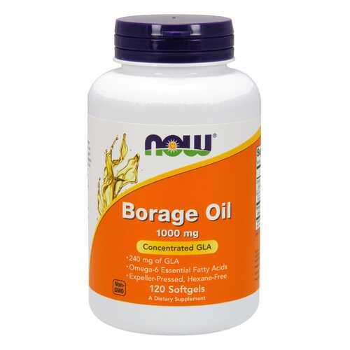 Другие масла и жиры NOW Borage Oil 60 капс. в Аптеки Столички