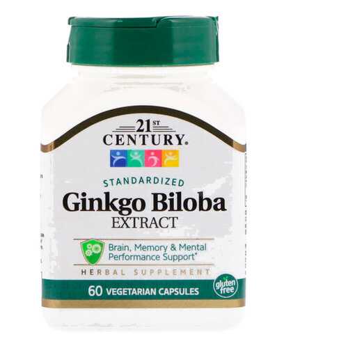 Гинкго Билоба 21ST CENTURY Ginkgo Biloba вег. капсулы 60 шт. в Аптеки Столички