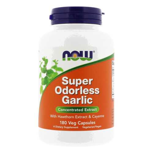 Super Odorless Garlic Extract NOW 180 гелевых капсул в Аптеки Столички