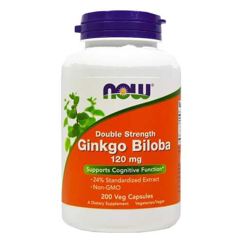 Добавка для здоровья NOW Double Strength Ginkgo Biloba 200 капсул в Аптеки Столички