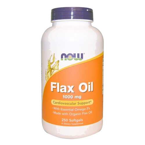 Льняное масло NOW Flax Oil 250 капс. в Аптеки Столички