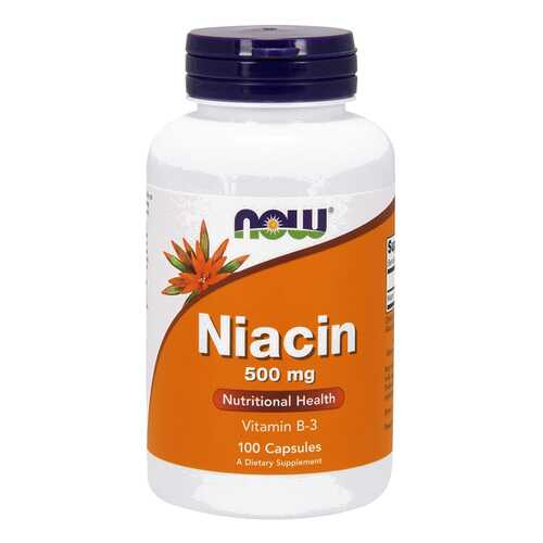 Витамины группы B Now Niacin (500 мг) 100 капсул в Аптеки Столички